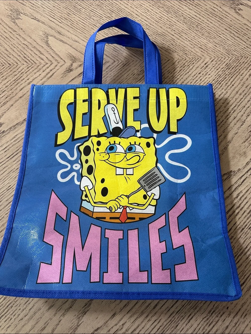 SpongeBob Serve Up Smile Blue Reusable Party Tote